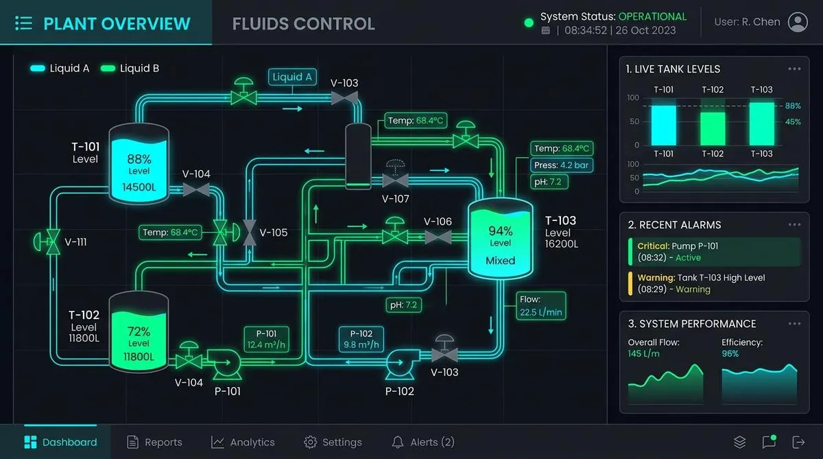 SCADA industrial monitoring