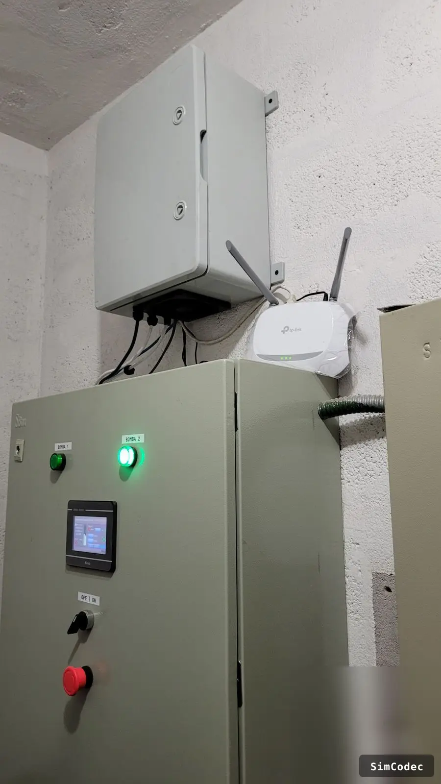 Control cabinet installed on site