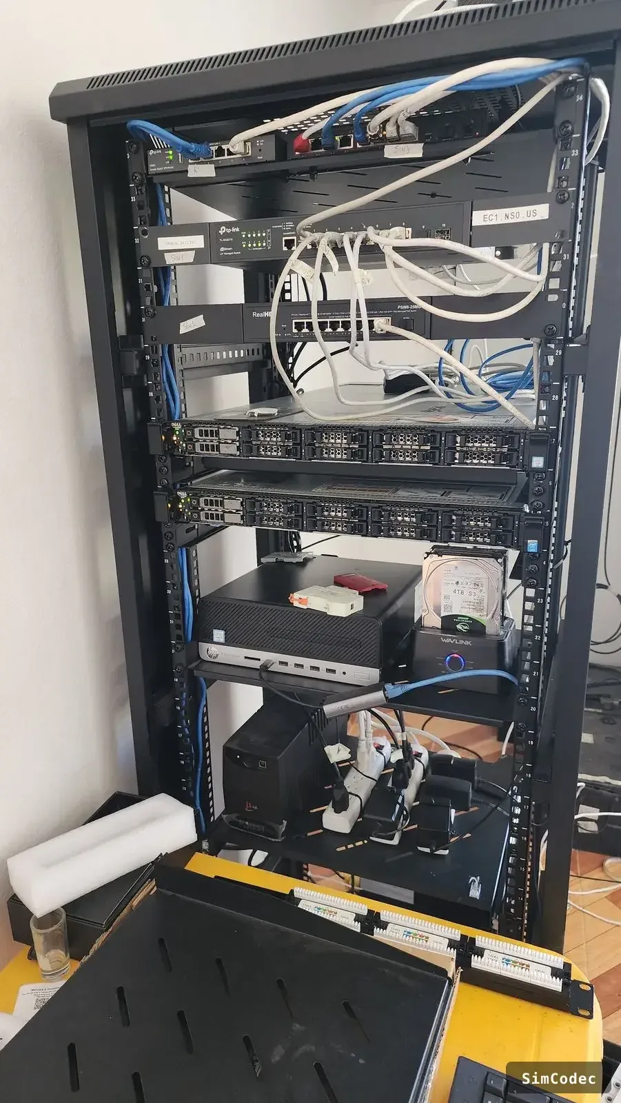 New rack with structured cabling