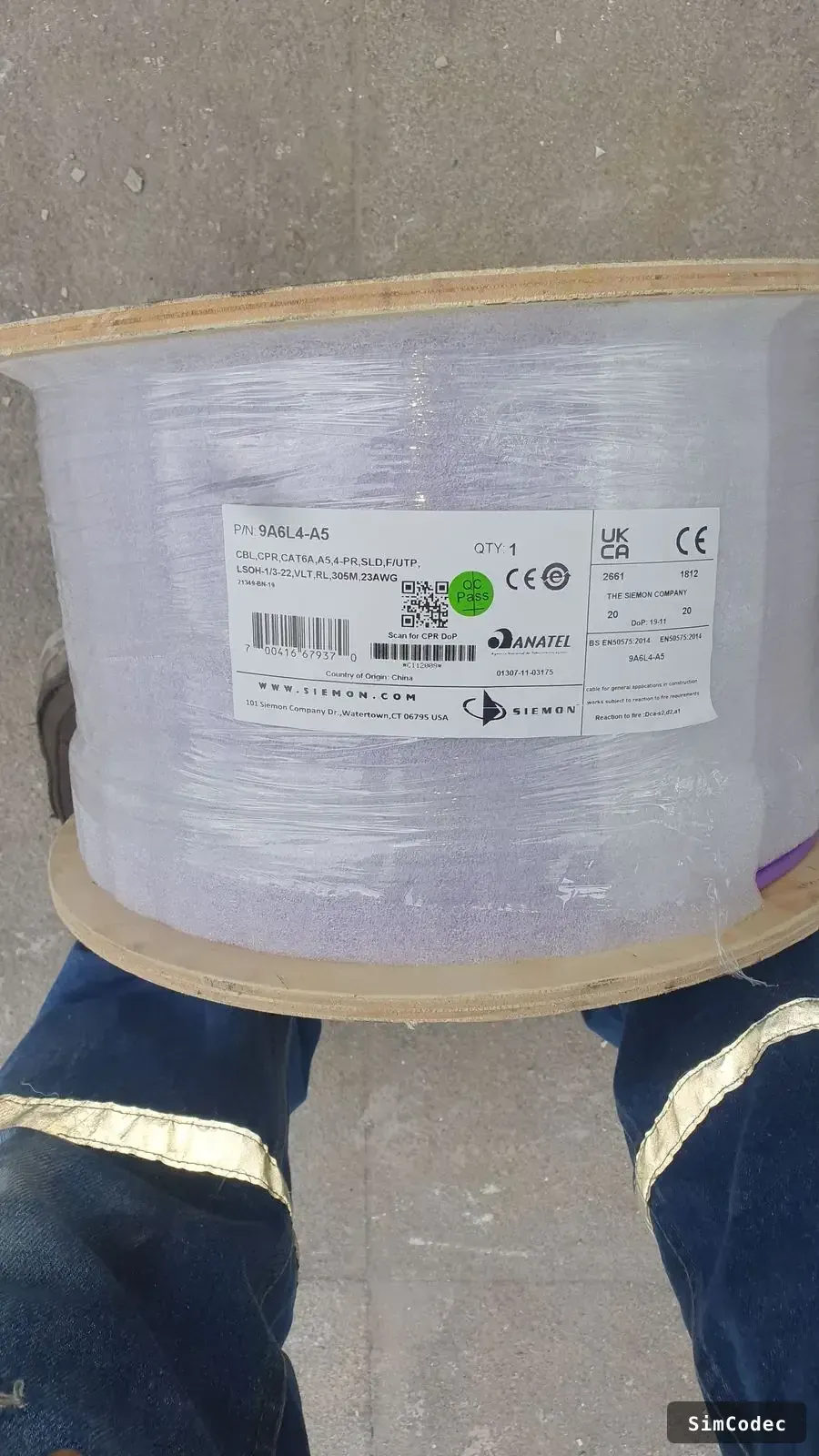 Materials: Cat 6A cable box