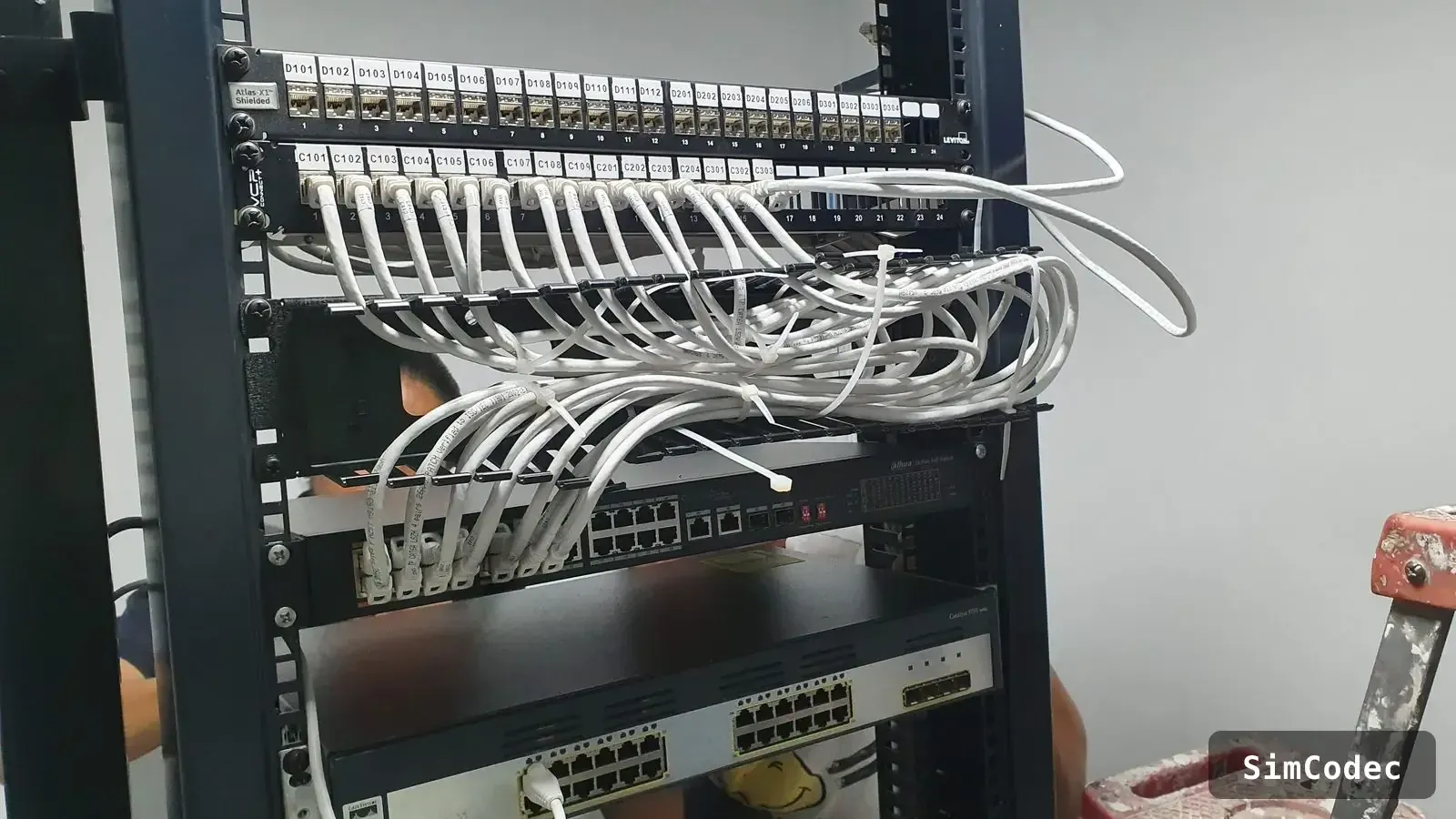 Switch and finished cable management
