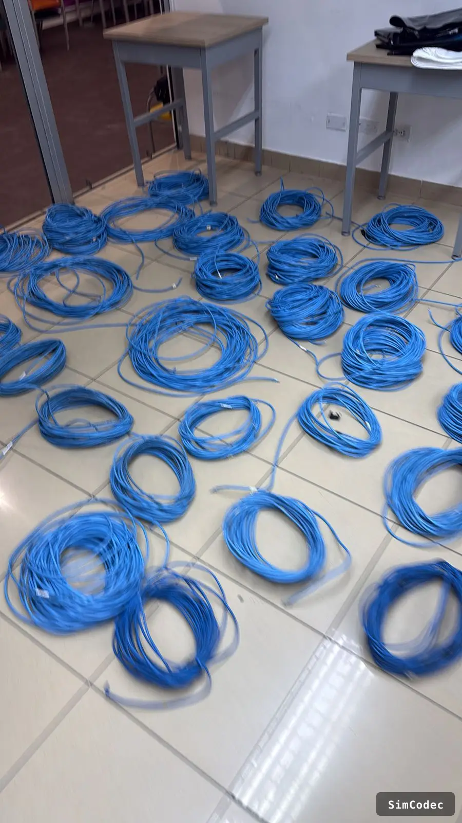 Reused, labeled cabling